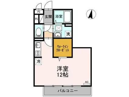 COMODO GIONE B棟(ワンルーム/3階)の間取り写真