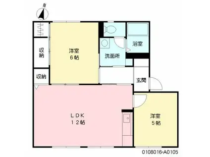 グランドメゾン東 (2LDK/1階)の間取り写真