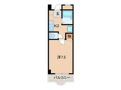 グランメール三葛(1K/3階)の間取り写真