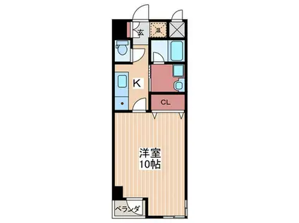 EST BRICK KOKUSAI DAI MAE(1K/6階)の間取り写真