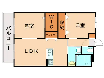 MITTE(2LDK/1階)の間取り写真