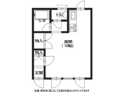 ノースウエストII(ワンルーム/2階)の間取り写真