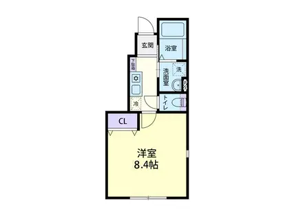 SERENO(1K/1階)の間取り写真