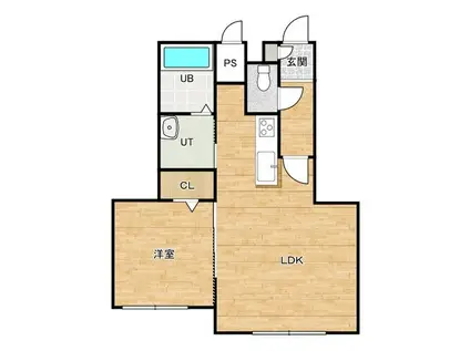 グラッセ(1LDK/3階)の間取り写真