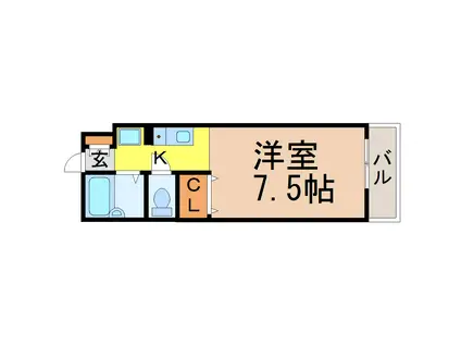 セジュール池端パーク A棟(1K/1階)の間取り写真