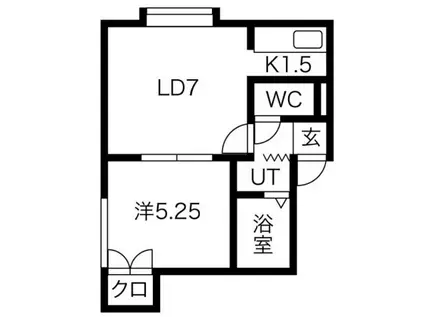 フォレスト豊平公園(1LDK/3階)の間取り写真