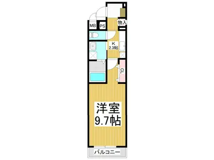 S-YARD稲葉(1K/1階)の間取り写真