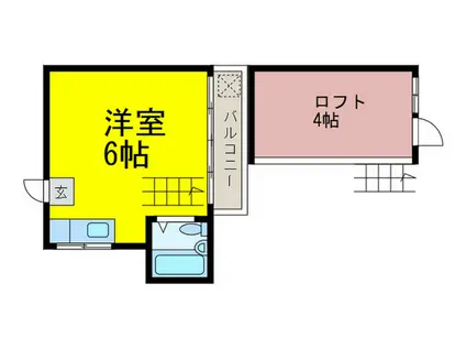 エンポーリアム富久町(ワンルーム/2階)の間取り写真