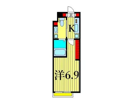 ウィンドテラス高砂(1K/1階)の間取り写真