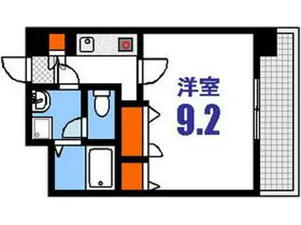第24友建ビル(1K/6階)の間取り写真