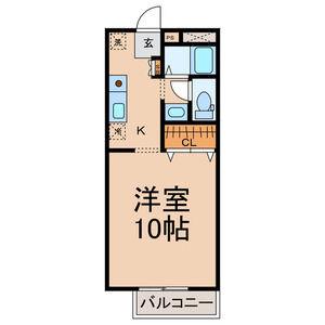 エトワール代官町(ワンルーム/2階)の間取り写真