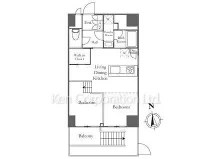 ルモン広尾(ワンルーム/1階)の間取り写真