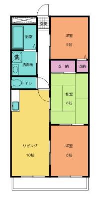 ビックノース 92(3LDK/3階)の間取り写真