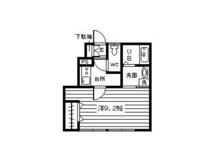コリーネ赤木(1K/1階)の間取り写真