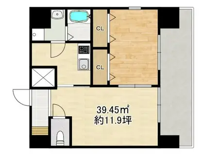 MODERN PALAZZO諫早駅前(1LDK/2階)の間取り写真