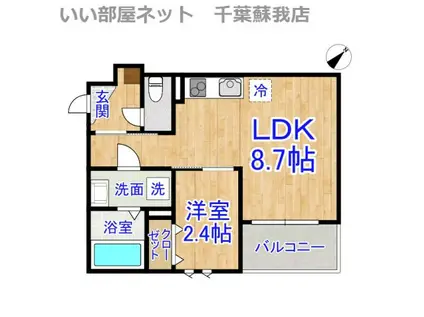 REGALEST 千葉駅(1LDK/2階)の間取り写真