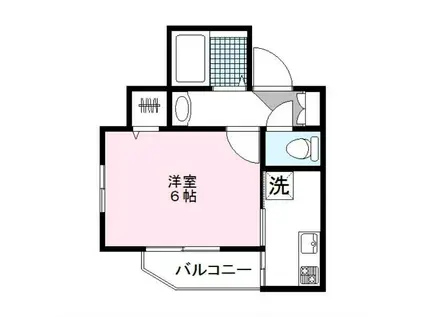 ボヌール池尻(1K/1階)の間取り写真