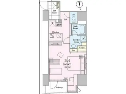 ロイジェントパークス四ツ谷(ワンルーム/8階)の間取り写真