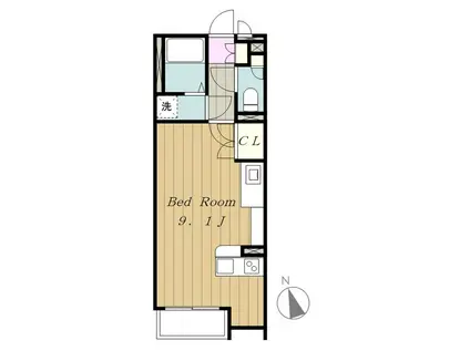 レオネクストサンフラワーV(ワンルーム/1階)の間取り写真