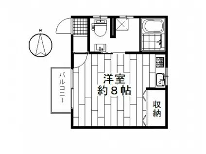 スキップハウス(ワンルーム/2階)の間取り写真
