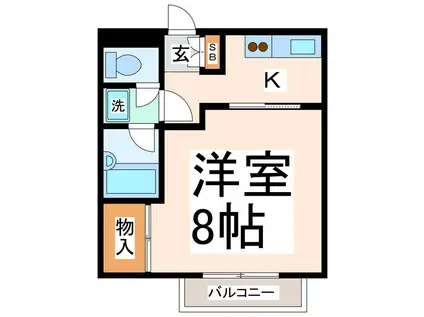 マイライフ(1K/2階)の間取り写真