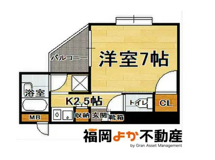 ビラノーバ住吉(1K/4階)の間取り写真