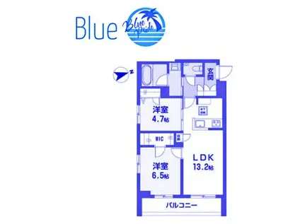 クレール・ドゥ・リュンヌ(2LDK/1階)の間取り写真