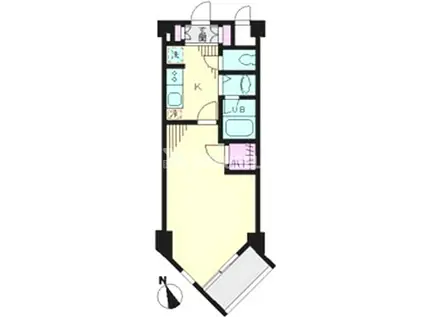 ビイルーム自由が丘(1K/2階)の間取り写真