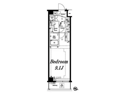 AXAS板橋区役所前(1K/1階)の間取り写真
