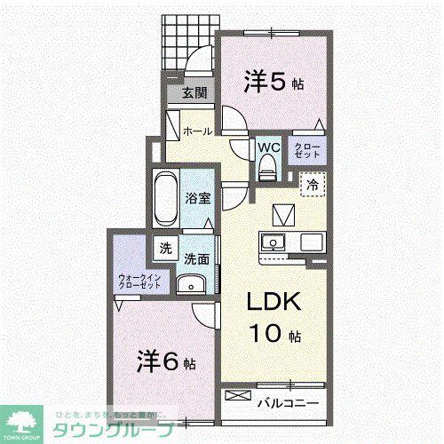 カーサ・コンソラータ(2LDK/1階)の間取り写真