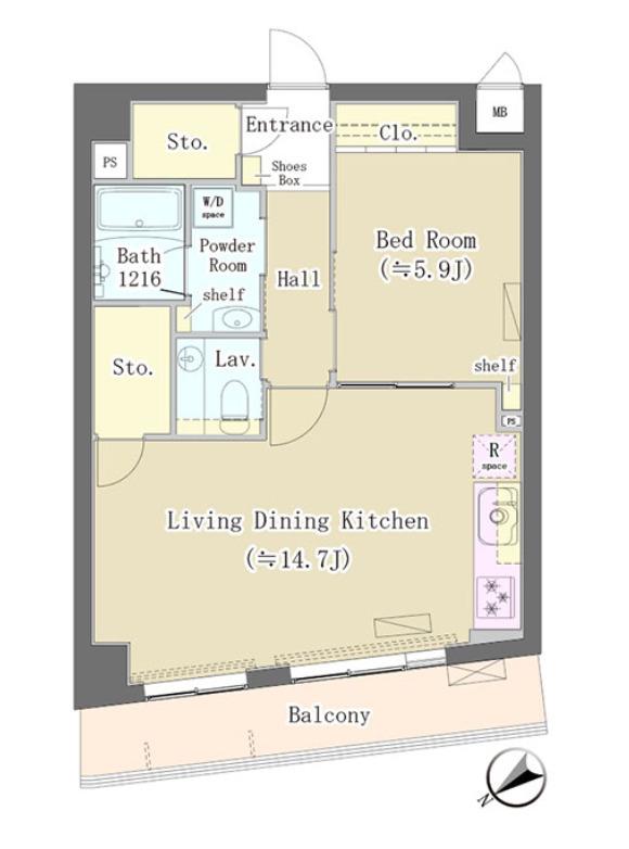 MAISON DE TAKAYA(1LDK/3階)の間取り写真