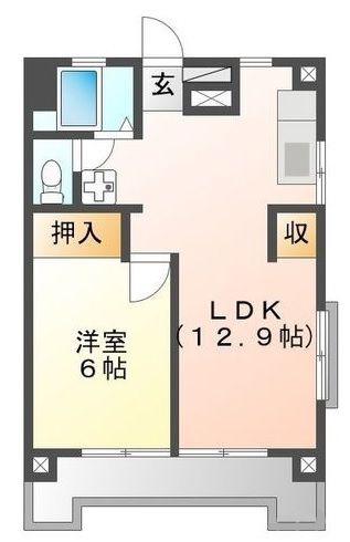 SARASOTA ROWA(1LDK/4階)の間取り写真