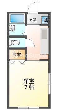 ジョイフル前田(1K/3階)の間取り写真