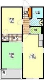 スカイハイツ(2LDK/3階)の間取り写真