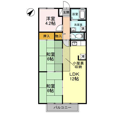 アン星ヶ丘(3LDK/1階)の間取り写真