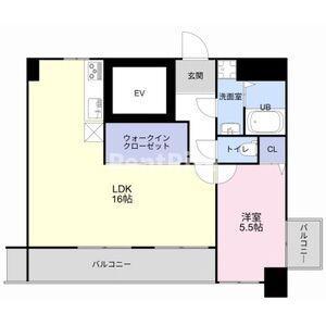 秋田産業ビル(1LDK/3階)の間取り写真