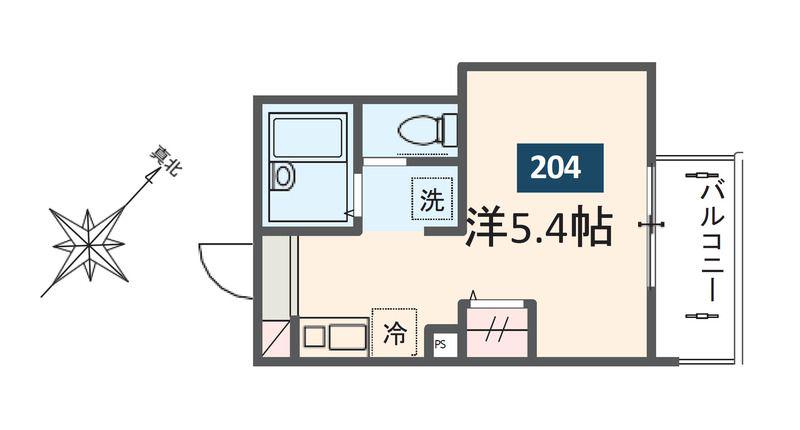 MELDIA番田(ワンルーム/2階)の間取り写真