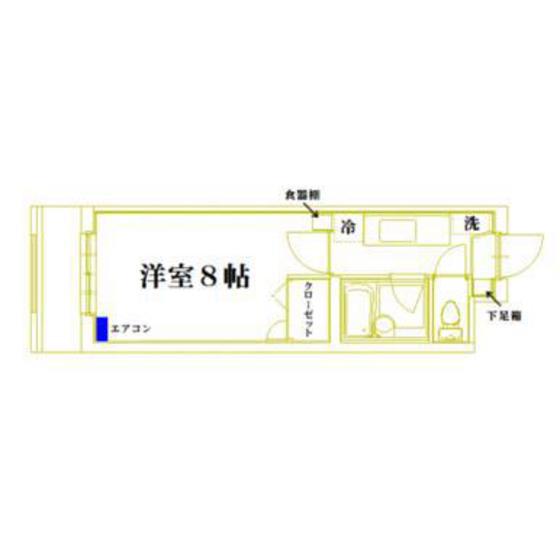 スカイハイム丸の内(1K/4階)の間取り写真