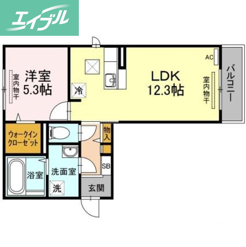 メナージュ(1LDK/1階)の間取り写真