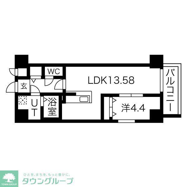PRIMAL千種STELO(1LDK/9階)の間取り写真