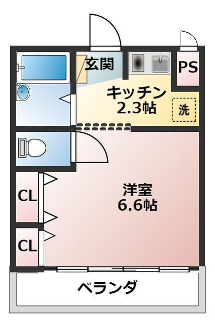 J・K MANSION II(1K/2階)の間取り写真
