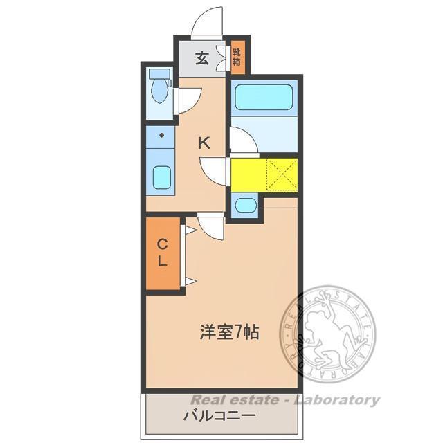 映光マンション(1K/2階)の間取り写真