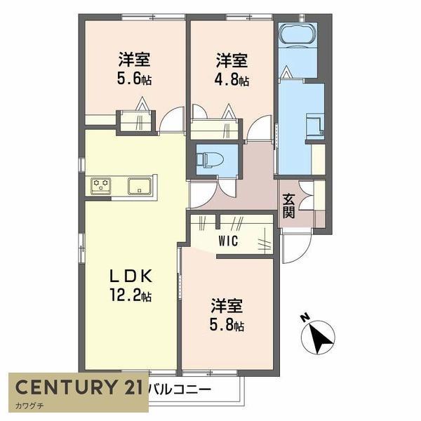 ベルハイツ(3LDK/2階)の間取り写真