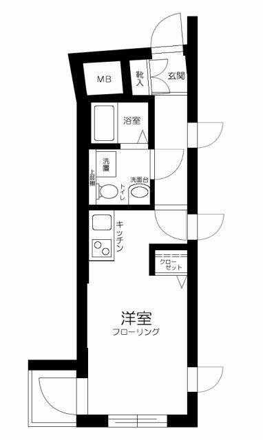 小石川フィエルテ(ワンルーム/1階)の間取り写真