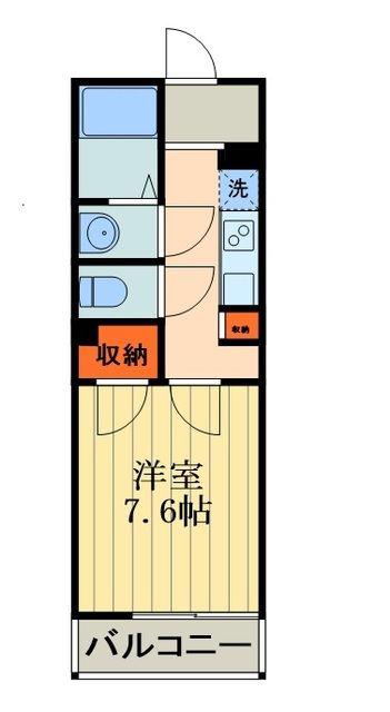 クレイノスクエア与野(1K/3階)の間取り写真