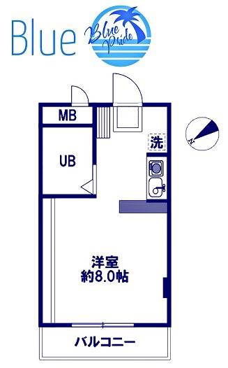 アイパレス大船(1K/2階)の間取り写真