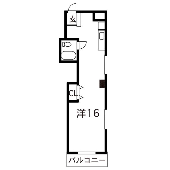 染森ビル 302(ワンルーム/3階)の間取り写真