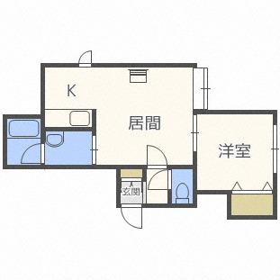 パークシティ22(1LDK/3階)の間取り写真