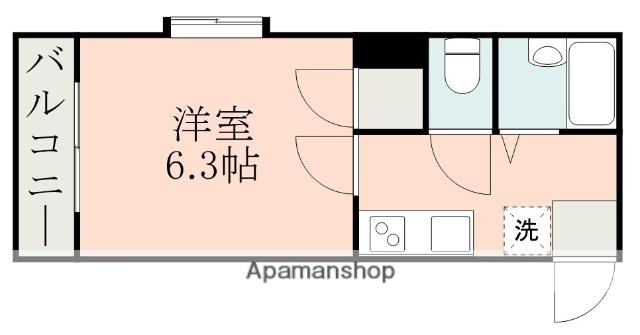 第11富山ビル(1K/1階)の間取り写真
