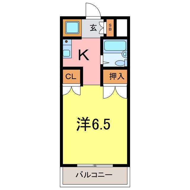 メゾン オカダ(ワンルーム/3階)の間取り写真